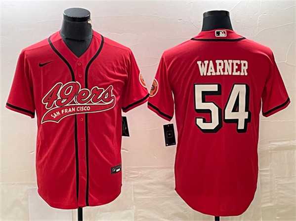 Mens San Francisco 49ers #54 Fred Warner New Red Cool Base Baseball Limited Jersey->san francisco 49ers->NFL Jersey